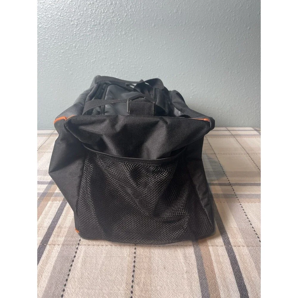 Harley Davidson Motorcycles Duffle Gym Sports Bag Black Orange & Gray Skull